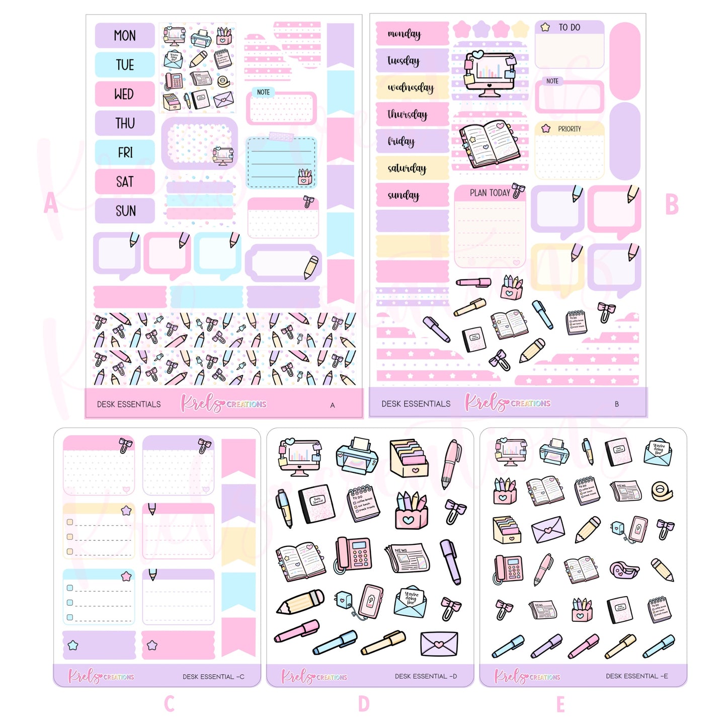 Desk Essentials | Journaling sticker