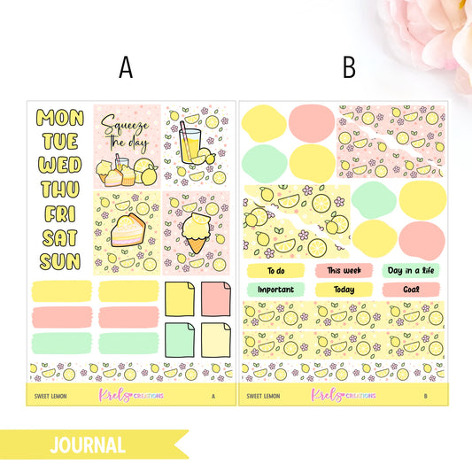 Sweet lemon | Journaling sticker