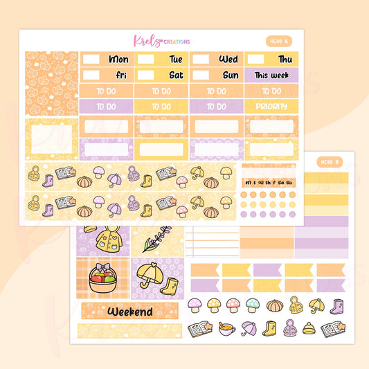 HC40 | Fall vibes | Hobonichi cousin -2sheets