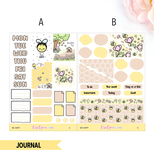 Bee happy | Journaling sticker
