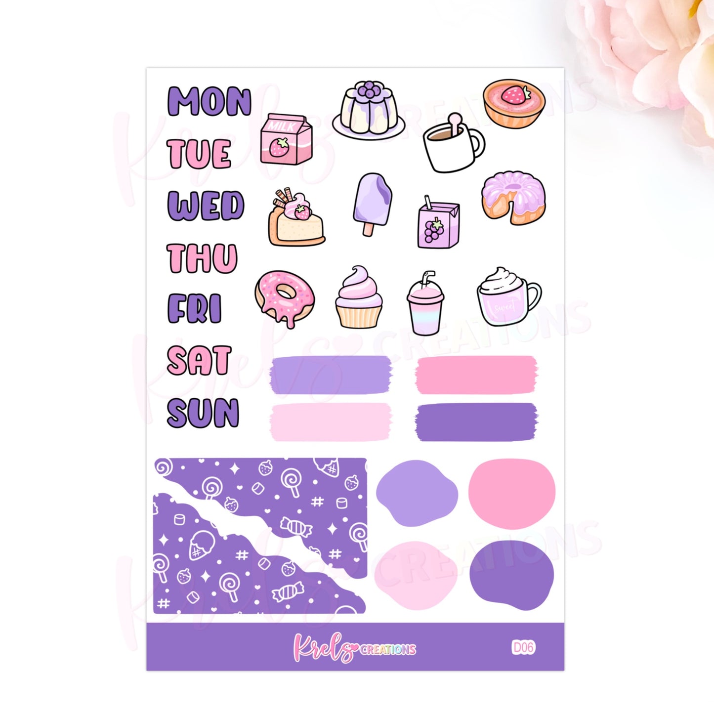 D06 | Sweet desserts | Journaling sticker