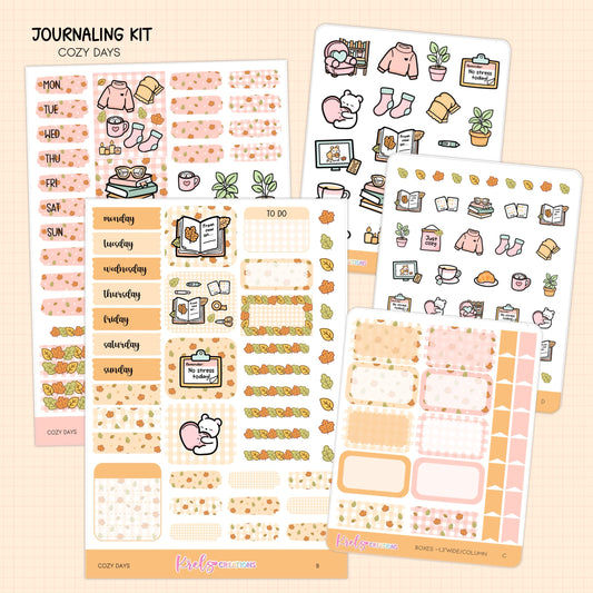 STICKERS & WASHI TAPE COMBO | COZY DAYS