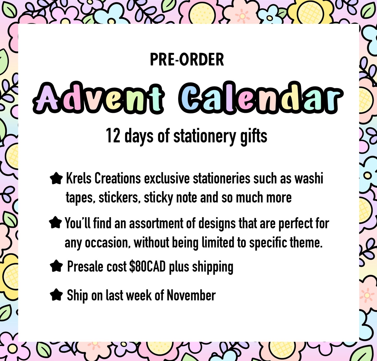 PREORDER -Advent Calendar