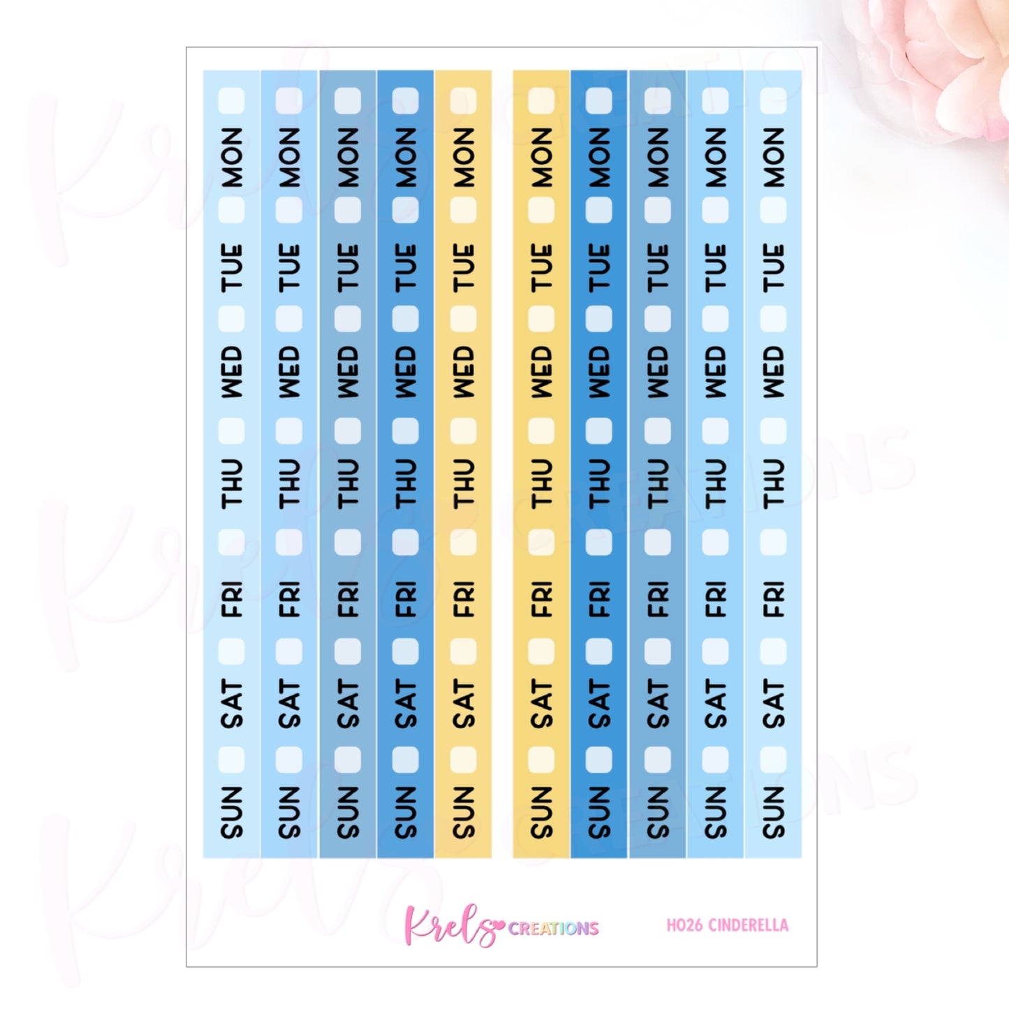 HO26 | CINDERELLA | Date cover for Hobonichi Week