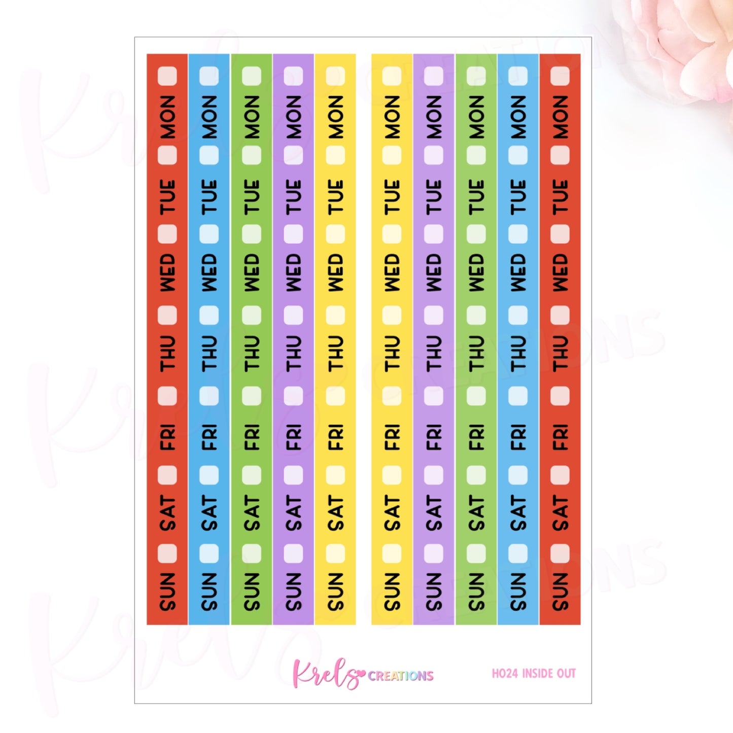 HO24 | INSIDE OUT | Date cover for Hobonichi Week