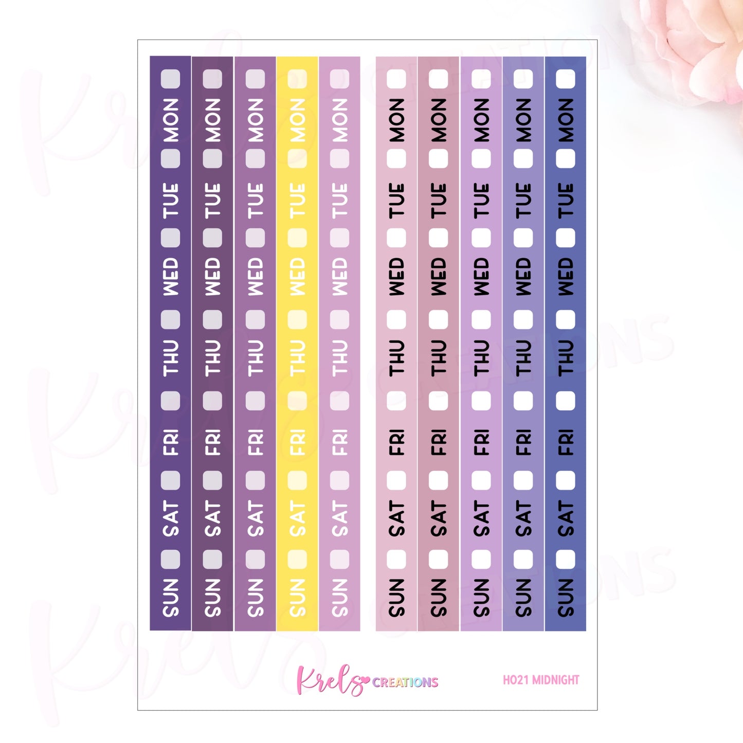 HO21 | MIDNIGHT | Date cover for Hobonichi Week