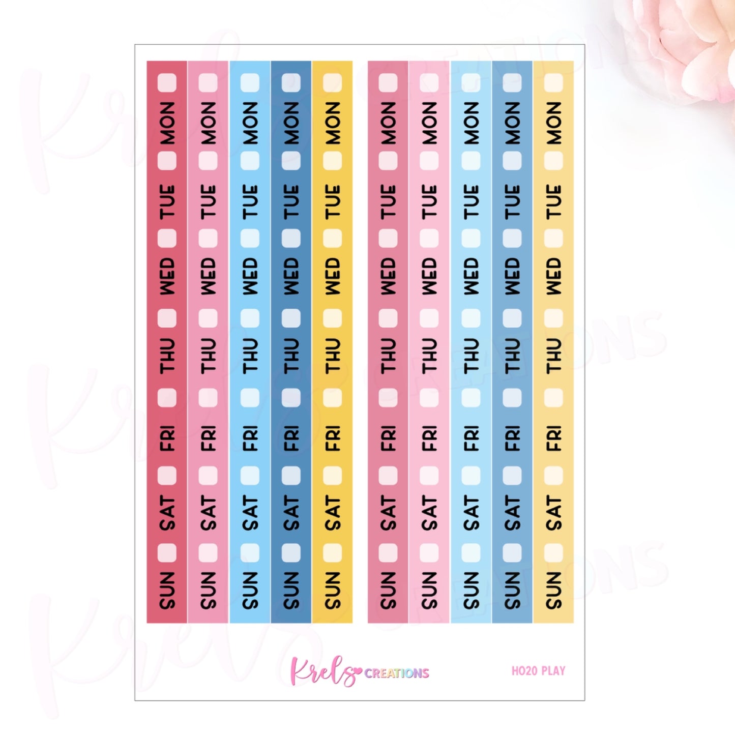 HO20 | PLAY| Date cover for Hobonichi Week
