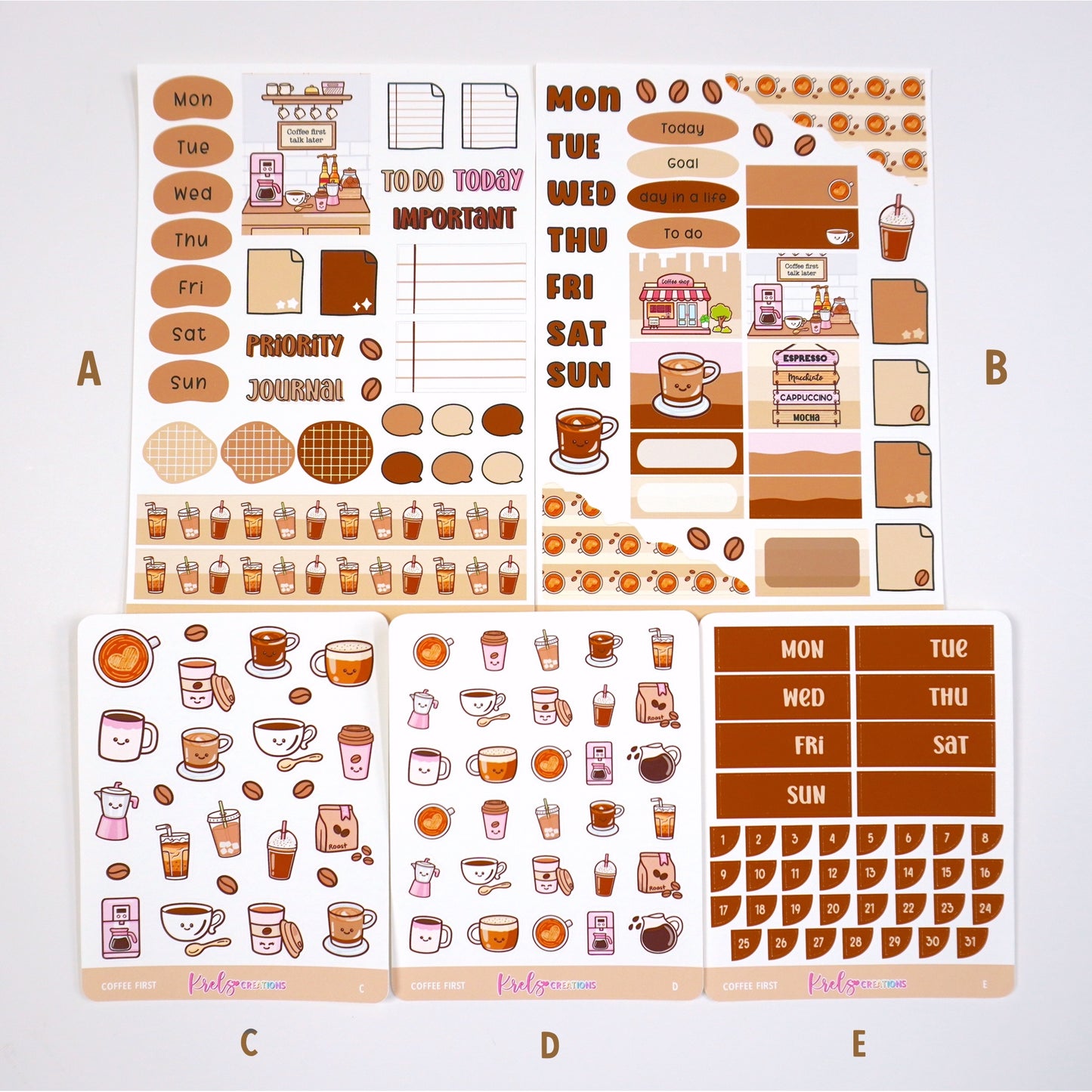 Coffee first | Journaling sticker