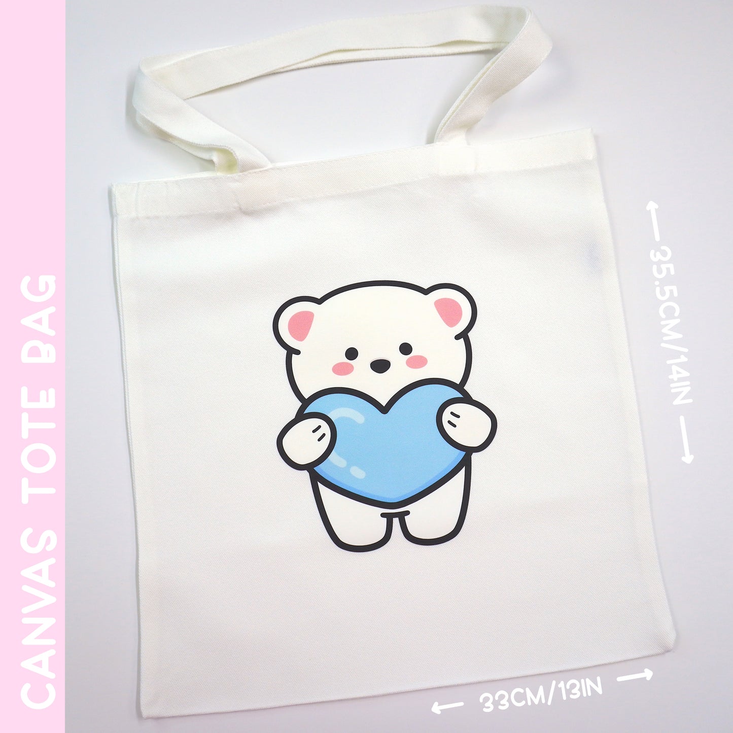 Tote bag | Bear heart -Blue