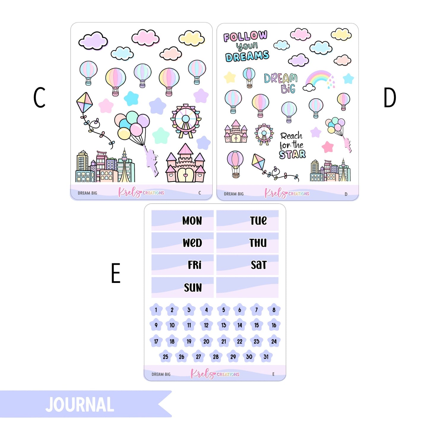 Dream Big | Journaling sticker