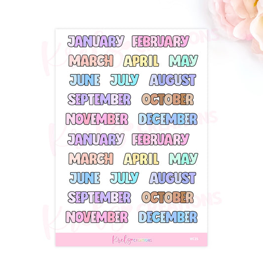 WC35 | Month sticker