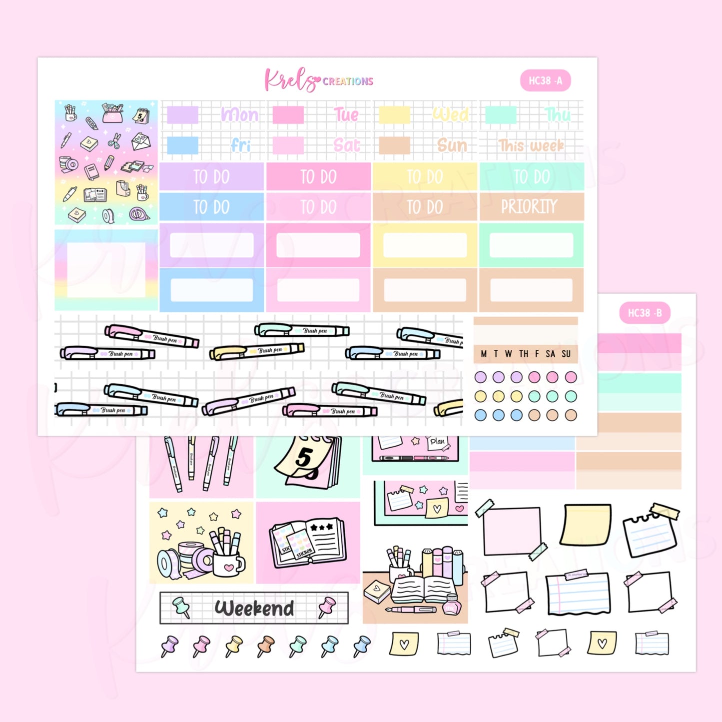 HC38 | Planner love | Hobonichi cousin -2sheets