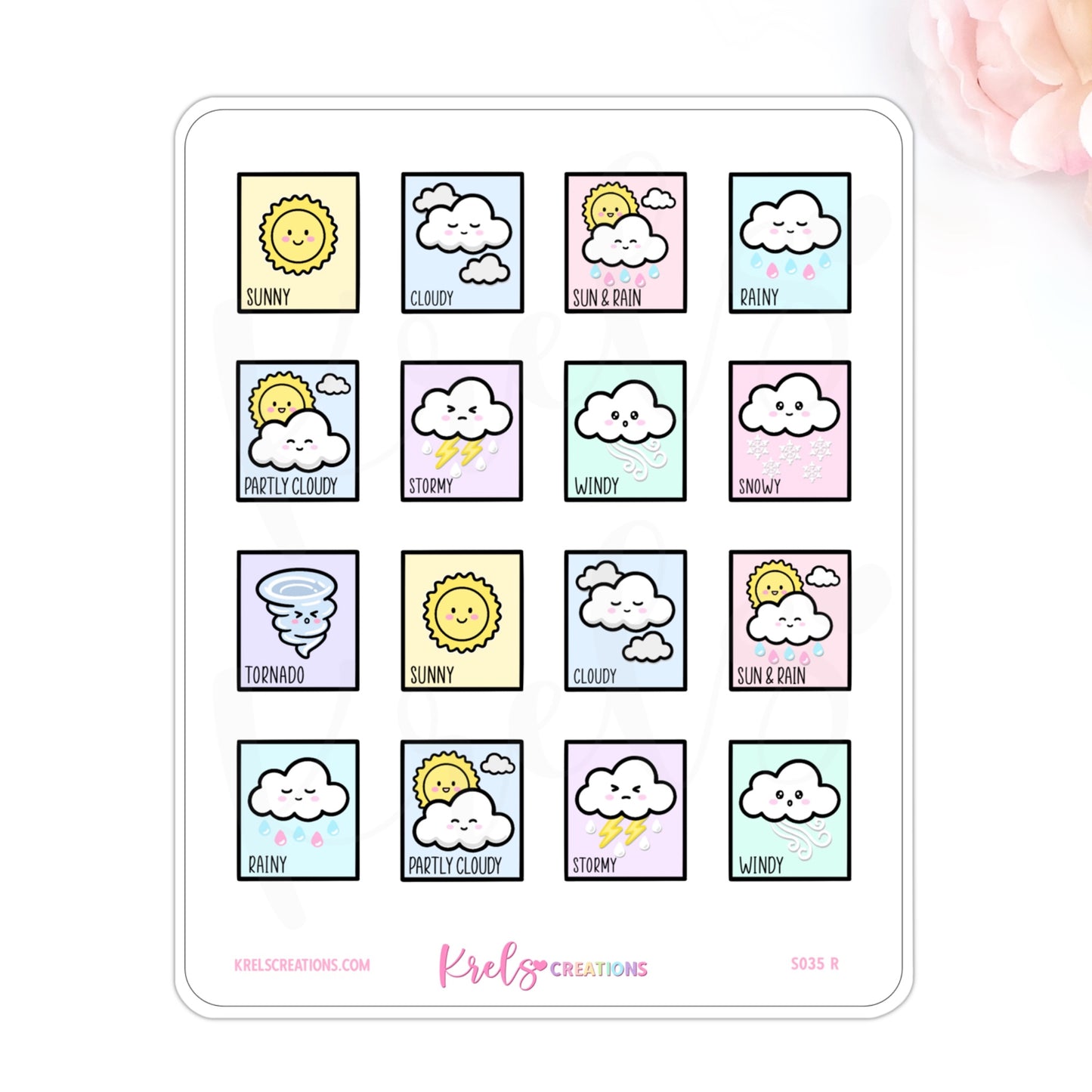 S035 | Weather Icons | Pastel