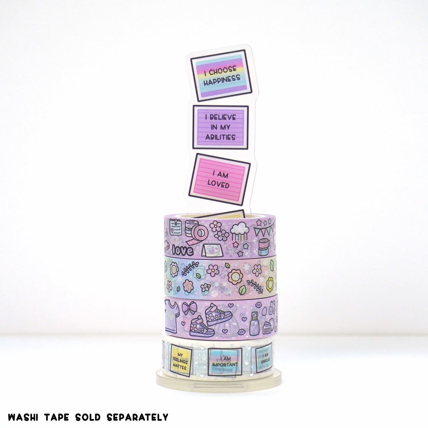 Acrylic Washi Stand | Affirmations