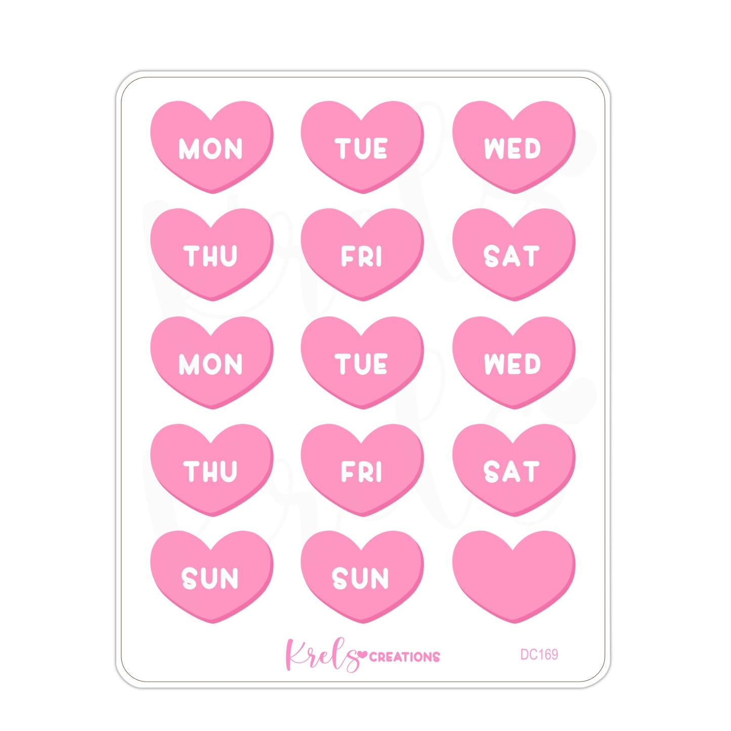 DC169 | Pink heart date covers