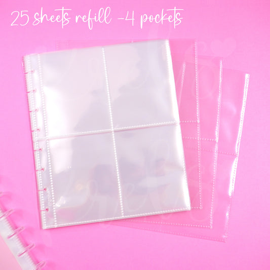 Refill Sheets for Disc Album | 4-pockets