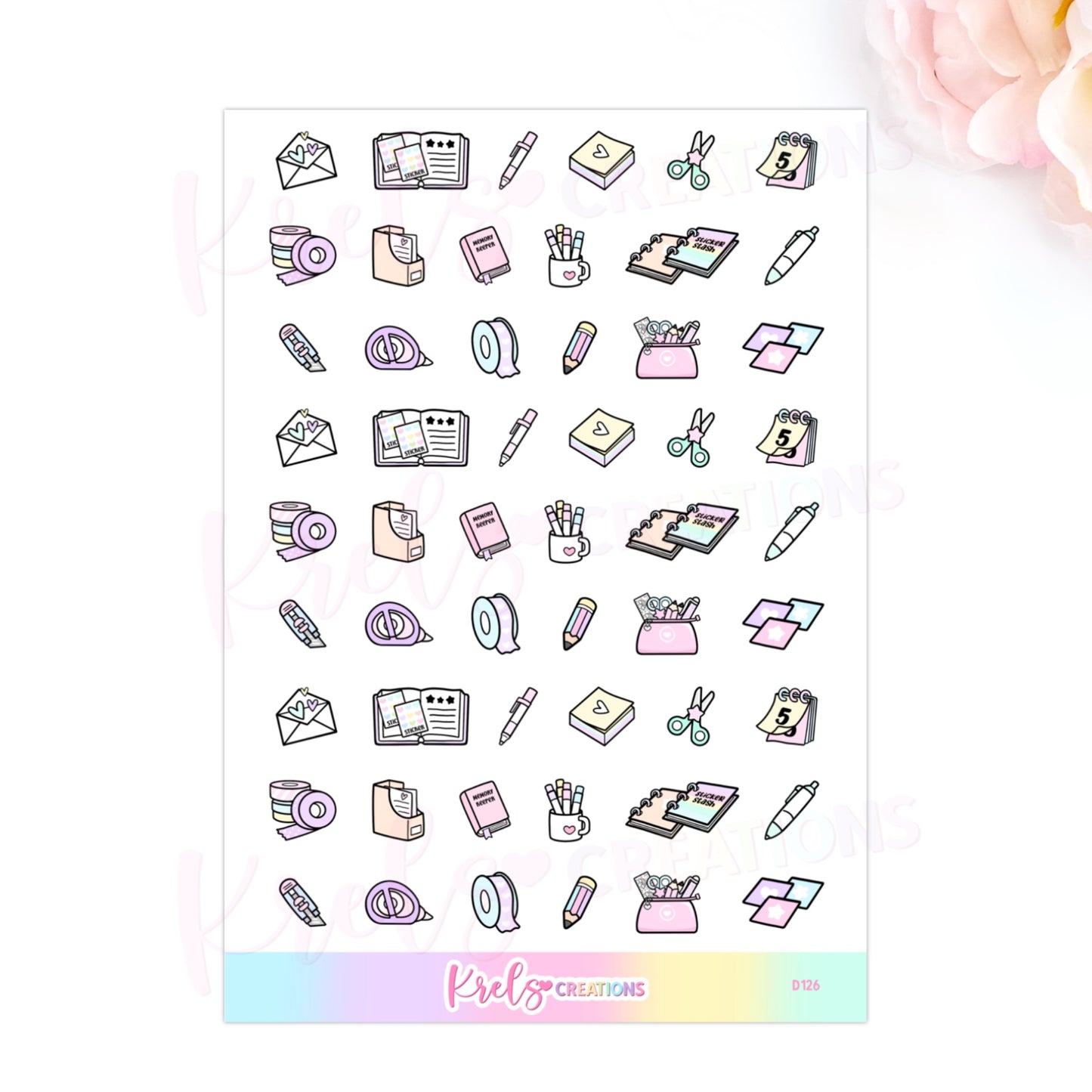 Planner love icons | D126