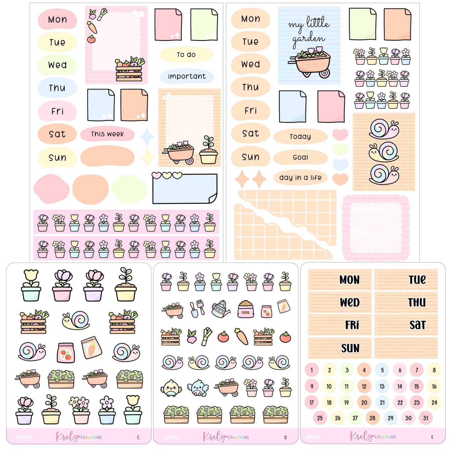 Garden | Journaling sticker