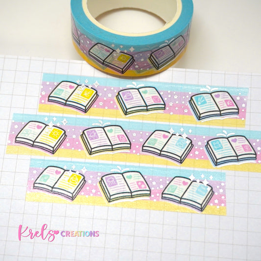 Bookart | Silver foil | 15mm washi tape
