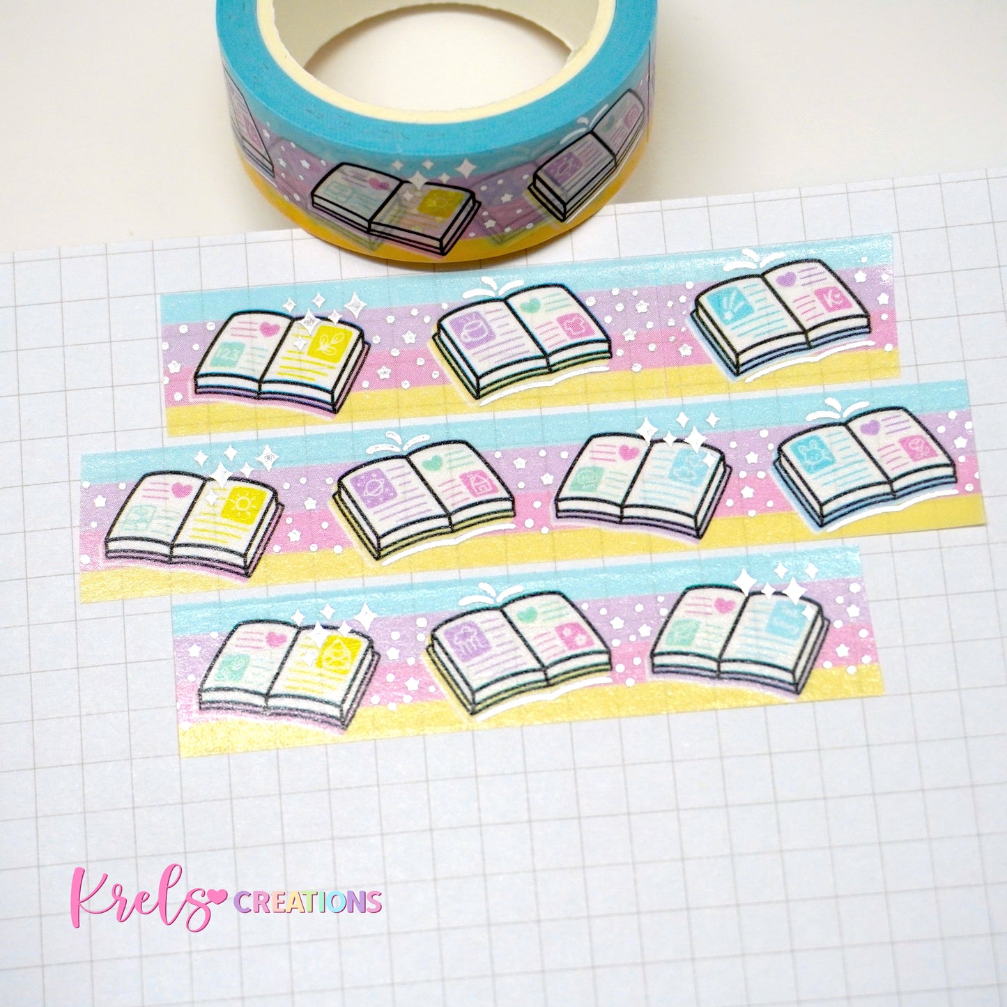 Bookart | Silver foil | 15mm washi tape