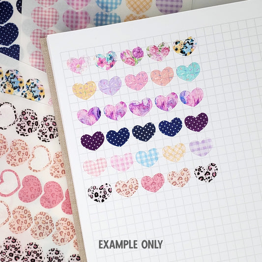 CHECKERED | Medium Heart | Transparent