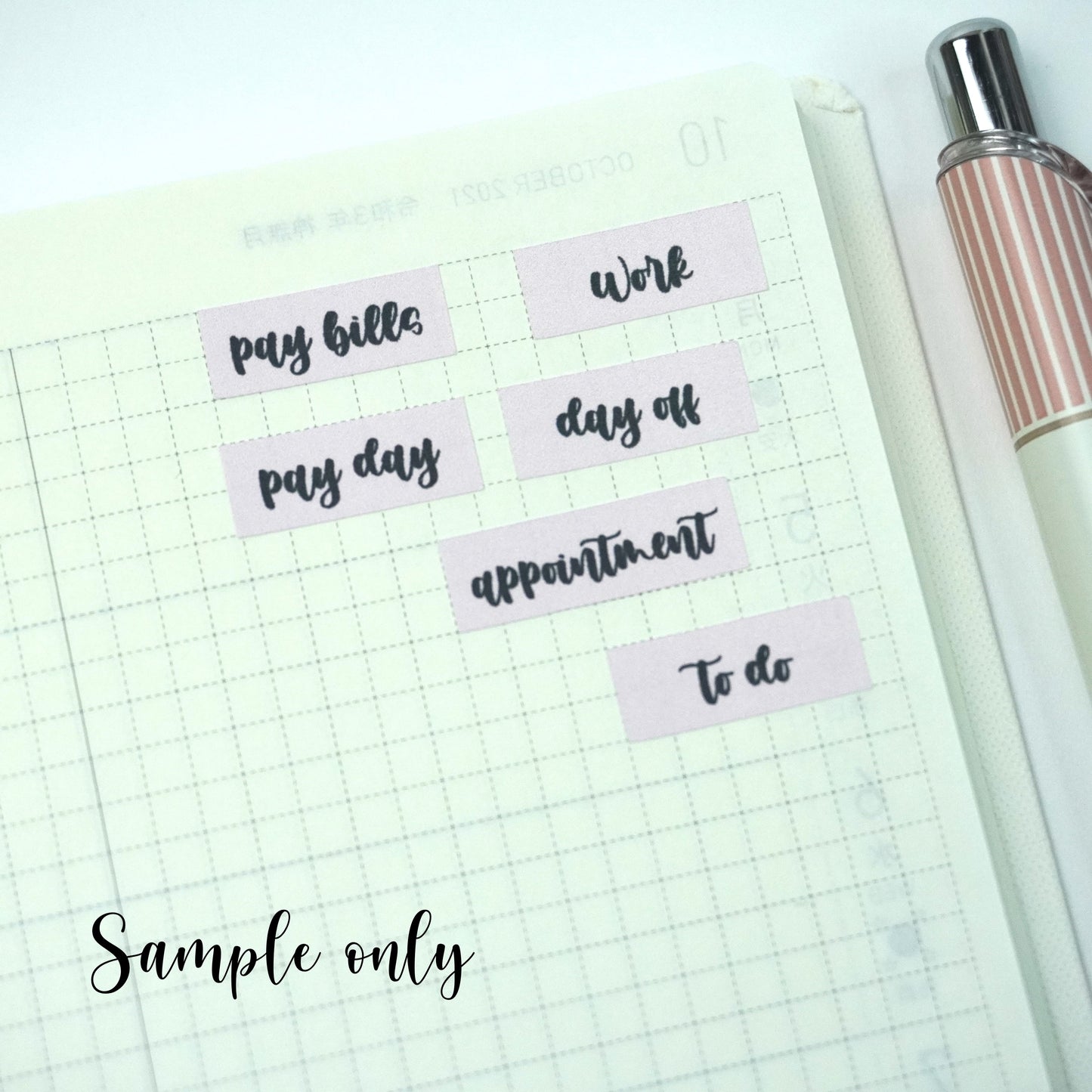 Pay bills | Pink minimal sticker | T186