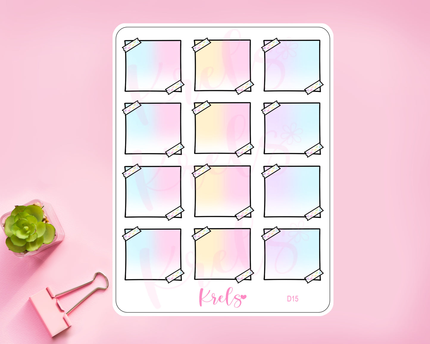 D15 | Sticky note pastel