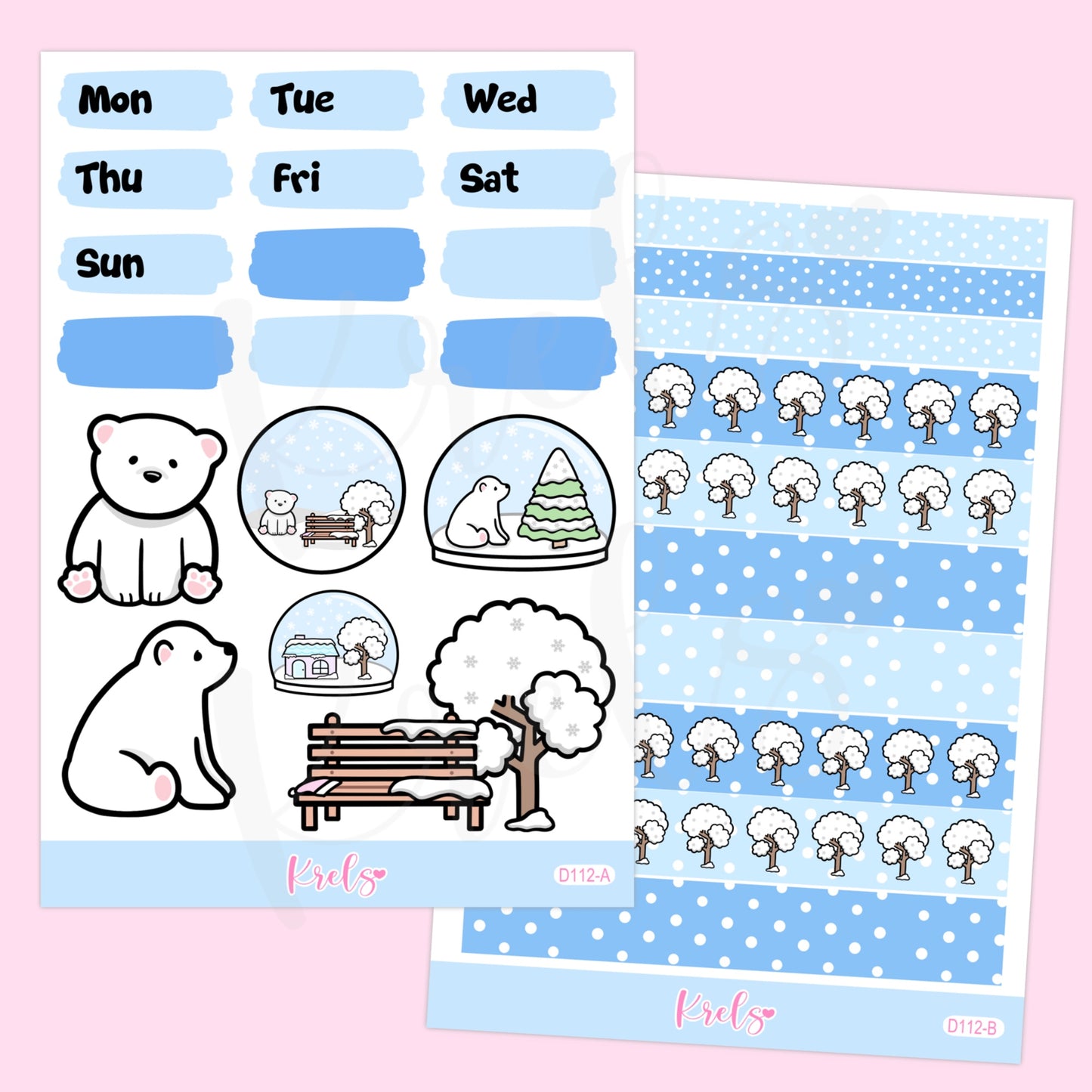 D112 | Polar Bear Journaling sticker