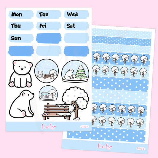 D112 | Polar Bear Journaling sticker
