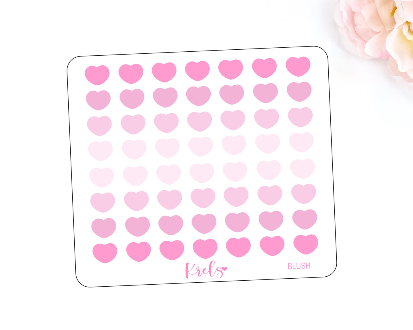 Blush | Small Hearts | Transparent