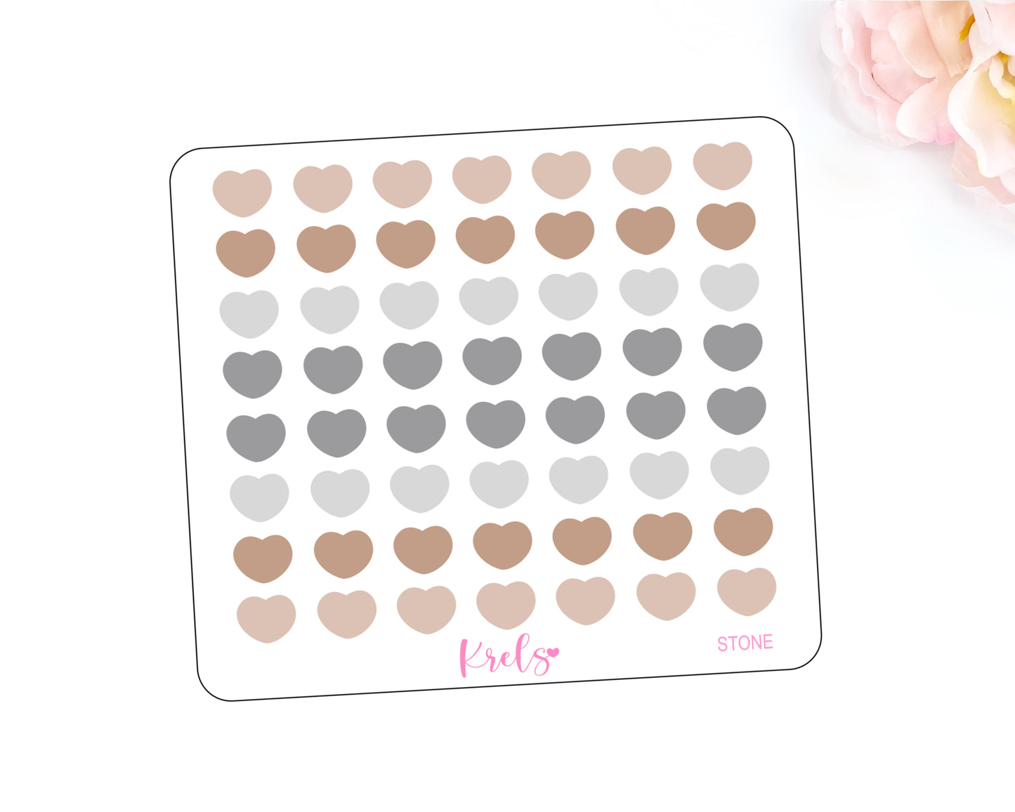 Stone | Small Hearts | Transparent