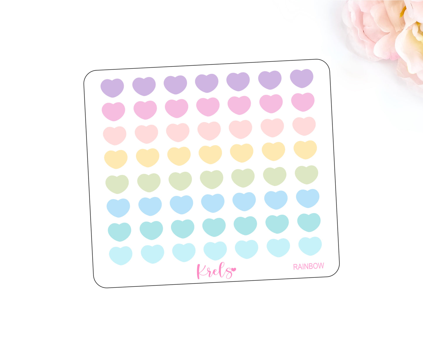 Rainbow | Small Hearts | Transparent