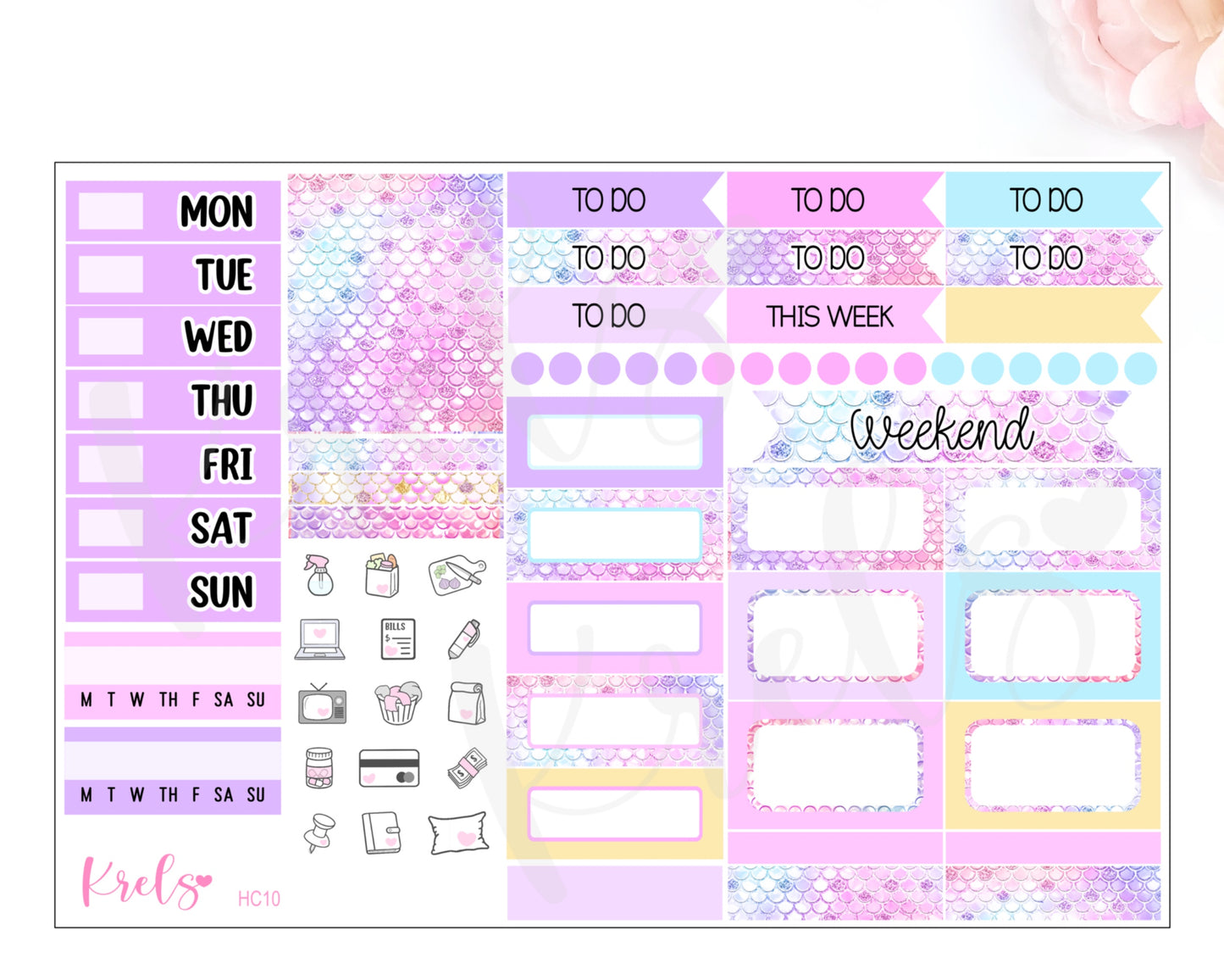 HC10| Glittery Scallop | Hobonichi cousin