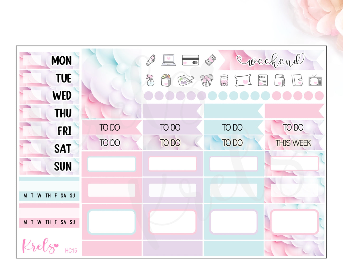 HC15| Bubble pastels | Hobonichi cousin