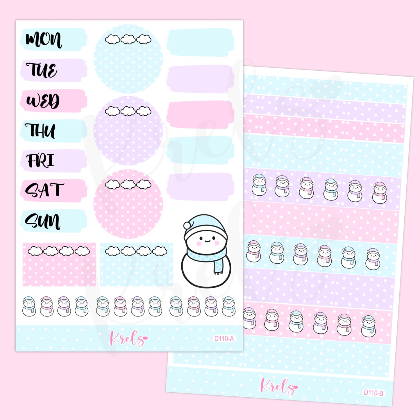 D110 | Snowman Journaling sticker