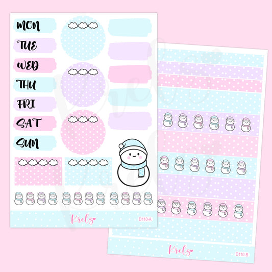 D110 | Snowman Journaling sticker