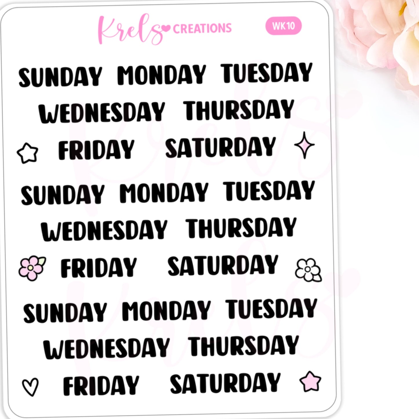 WK10 | Weekday