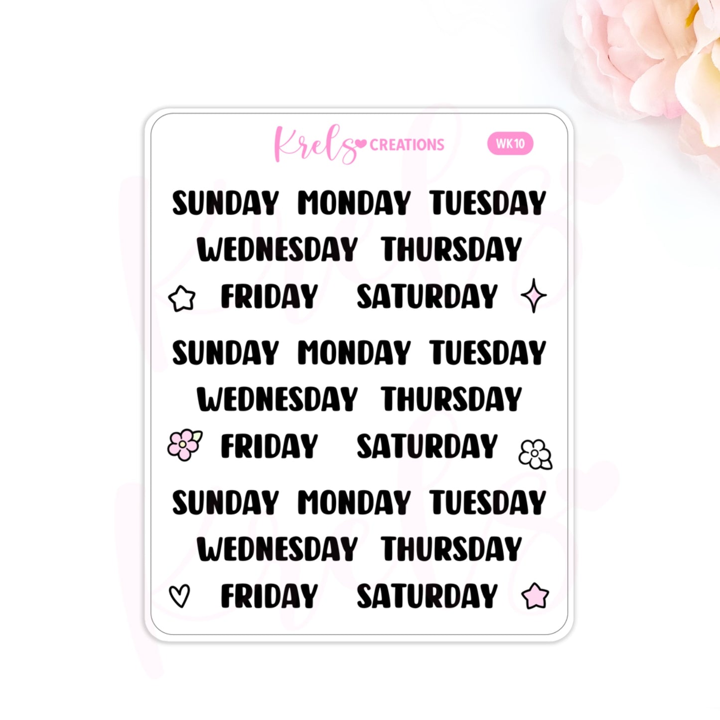 WK10 | Weekday