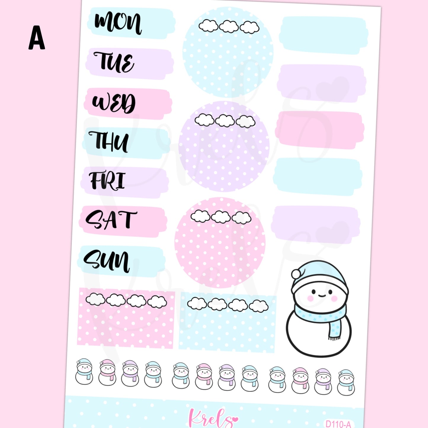 D110 | Snowman Journaling sticker