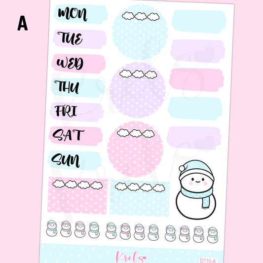 D110 | Snowman Journaling sticker