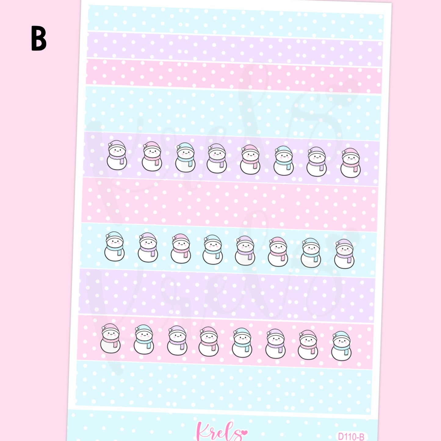 D110 | Snowman Journaling sticker