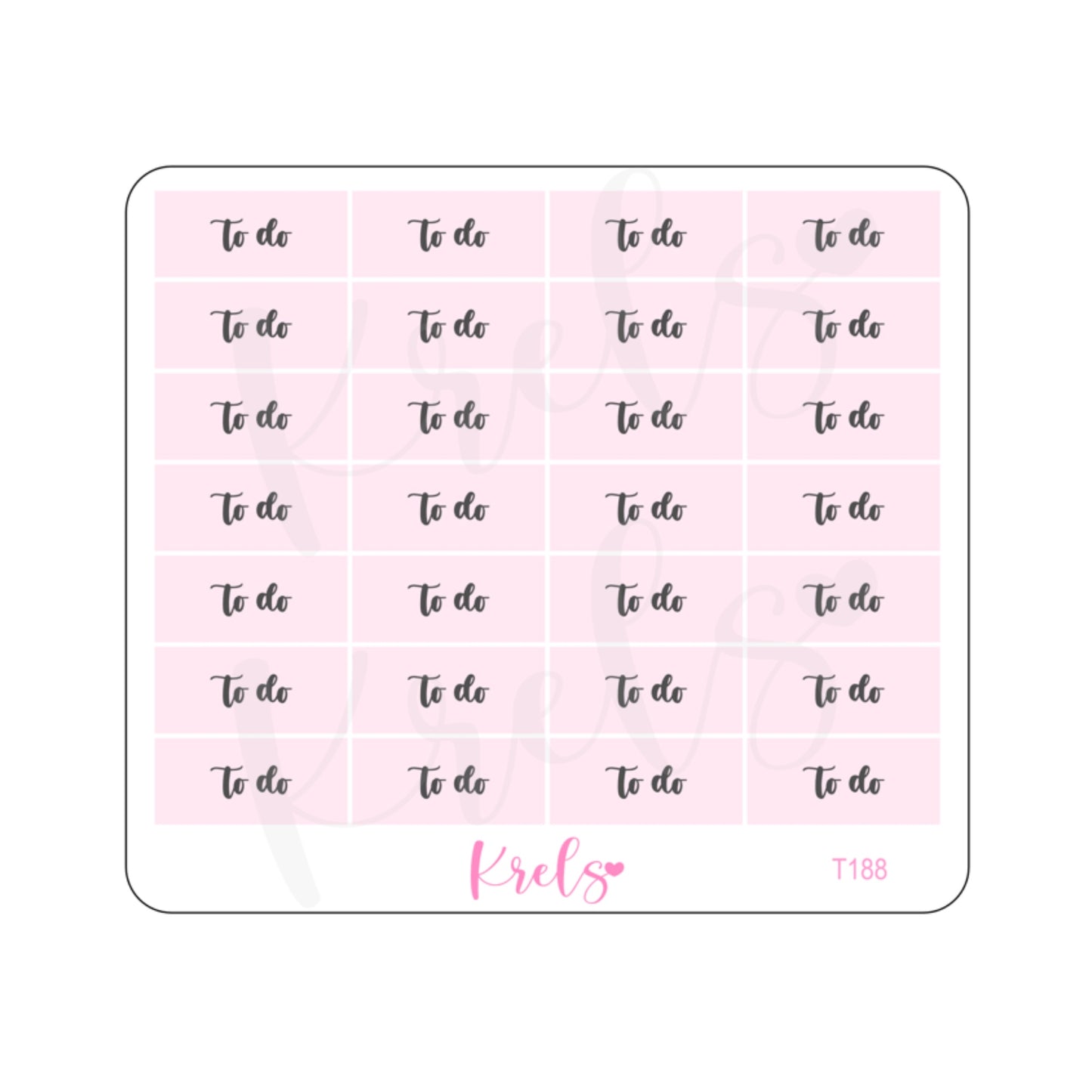 To do | Pink minimal sticker | T188