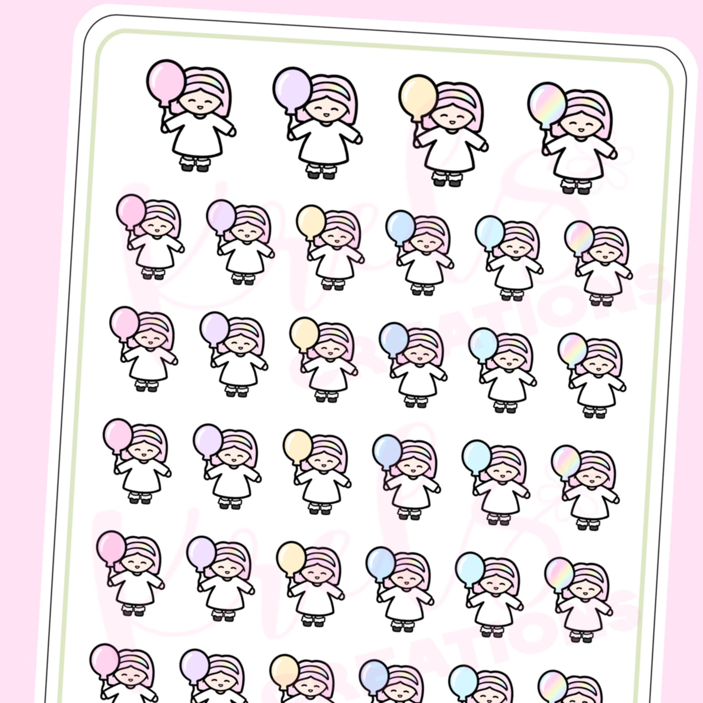 Balloon -Little K Stickers | HK164