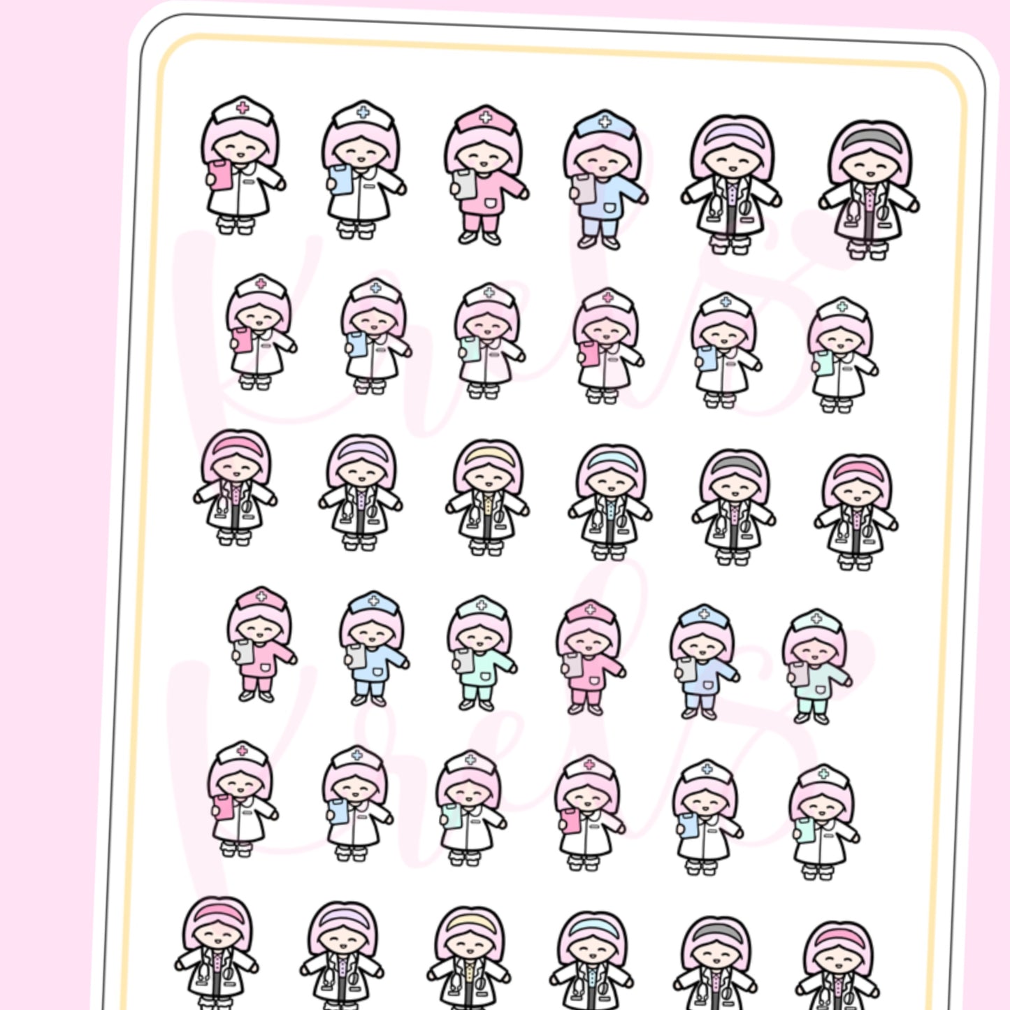 Doctor & Nurse - Little K Stickers | HK171