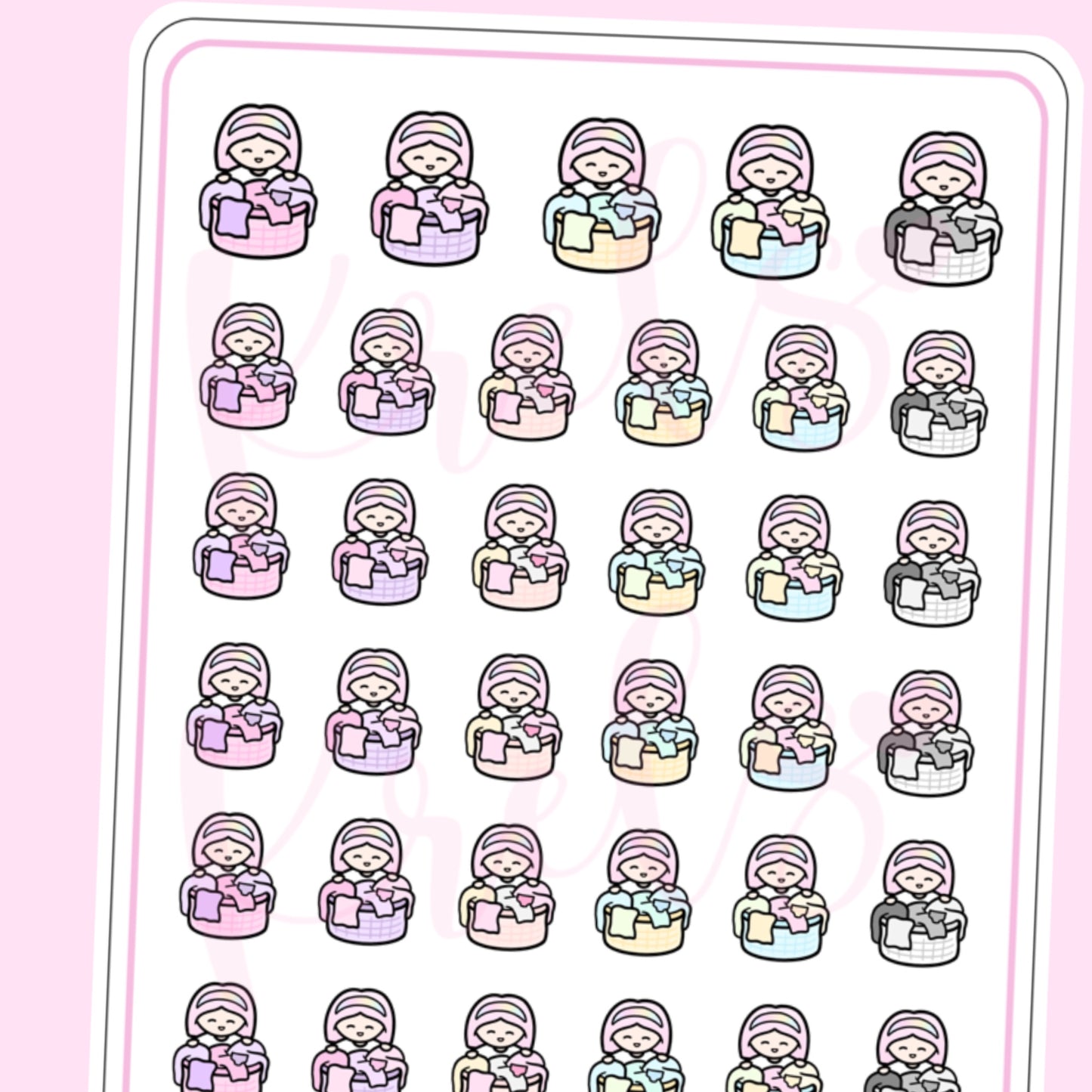 Laundry time - Little K Stickers | HK169