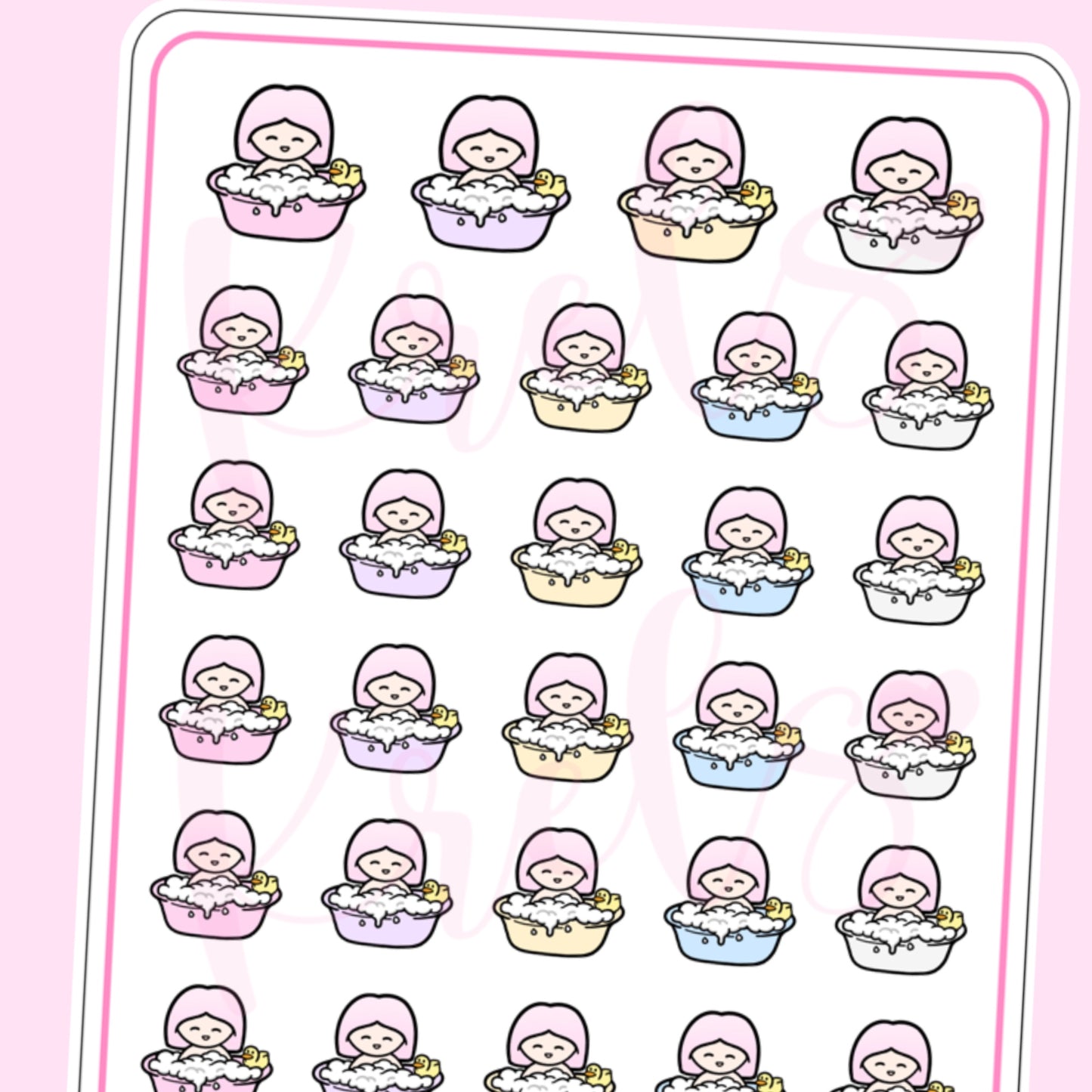 Bath Time - Little K Stickers | HK167