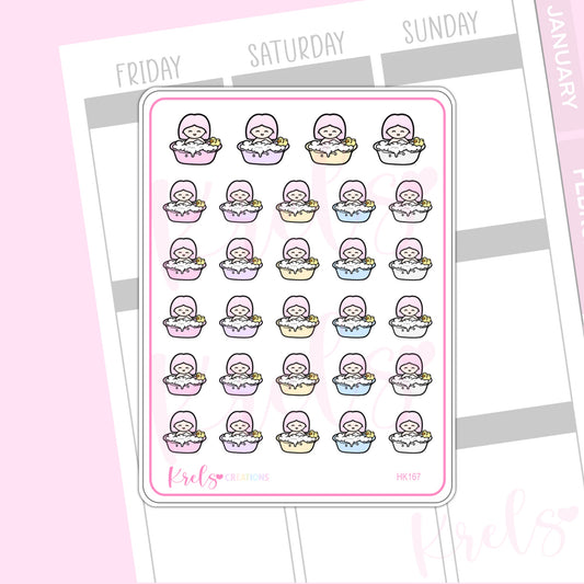 Bath Time - Little K Stickers | HK167