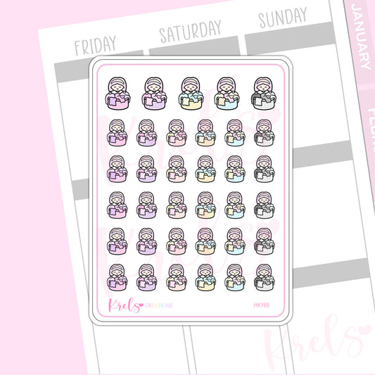 Laundry time - Little K Stickers | HK169