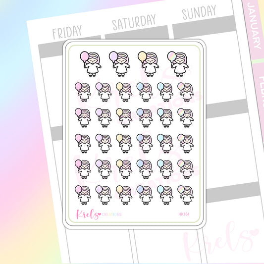 Balloon -Little K Stickers | HK164