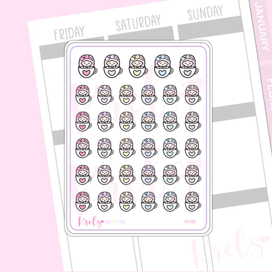 In a cup - Little K Stickers | HK168